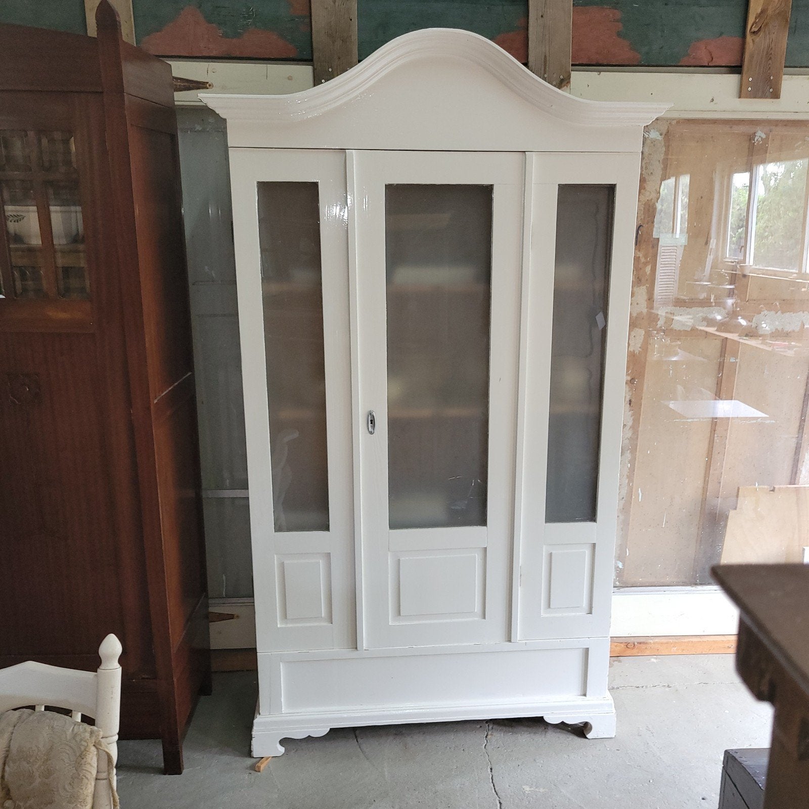 Brocante oude ondiepe kast servieskast keukenkast, Ophalen