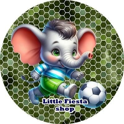 L1964 icing frosting voetbal olifant 19cm eetbare taart top, Hobby en Vrije tijd, Taarten en Cupcakes maken, Nieuw, Versiering