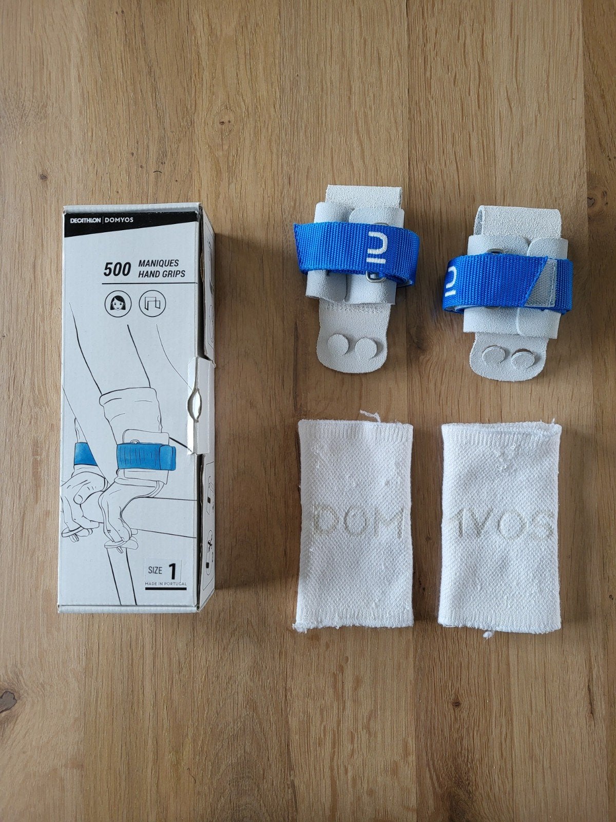 Domyos 500 Maniques Hand Grips - Maat 1 (+ 2 polsbandjes), Ophalen of Verzenden, Nieuw, Materiaal