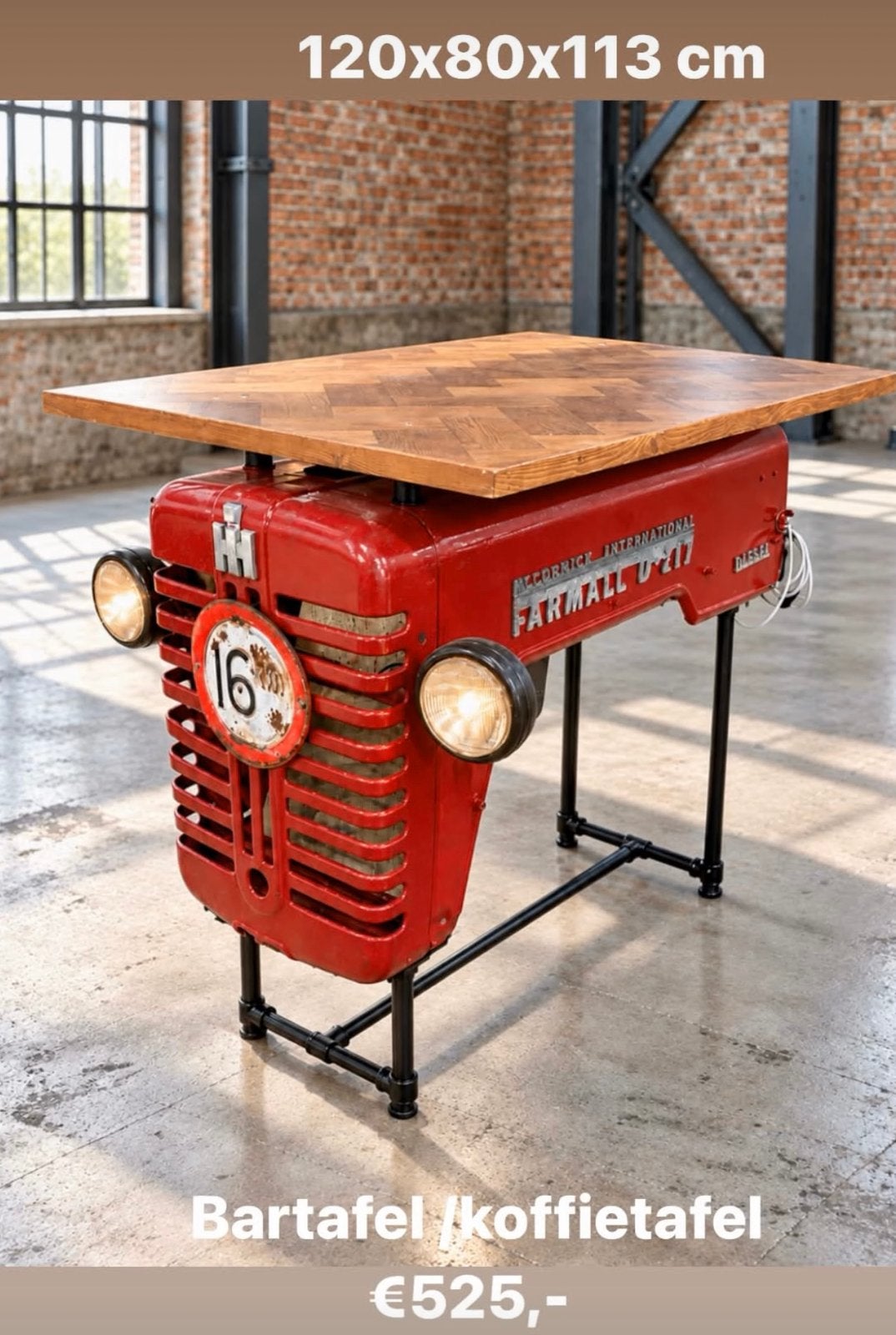 Tractor bartafel / mc.cormick / koffietafel / statafel, Ophalen, Gebruikt