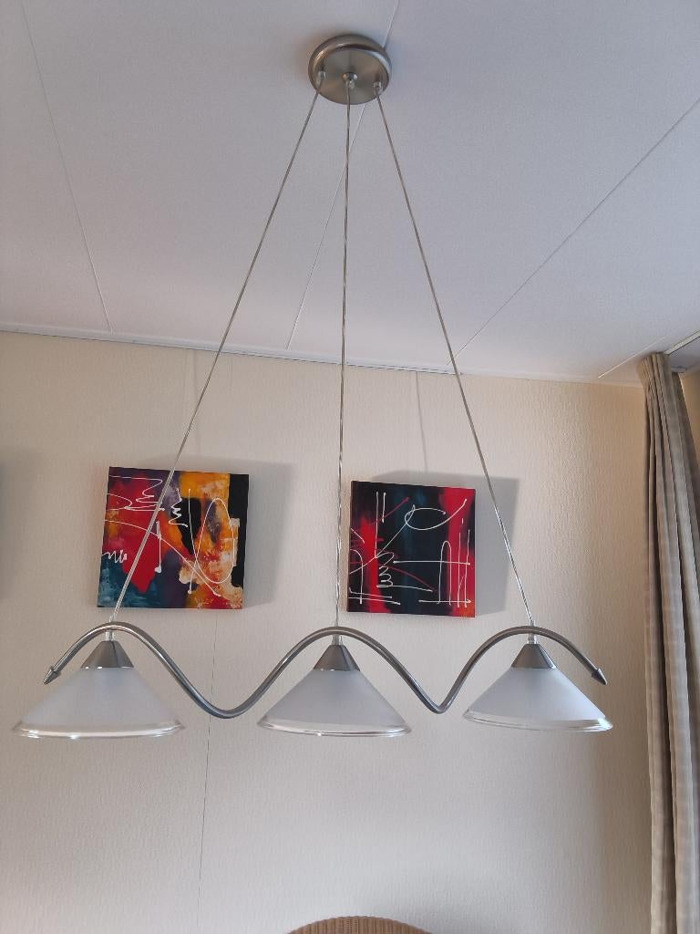 Lampen., Ophalen, Wave lampen., Zo goed als nieuw, Glas