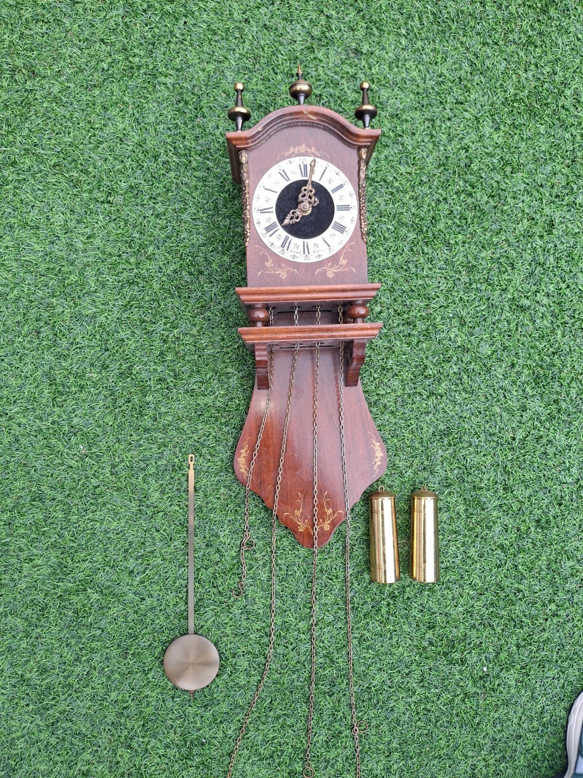 Antieke Wuba Wandklok met Kettingmechanisme, Antiek en Kunst, Antiek | Klokken, Ophalen