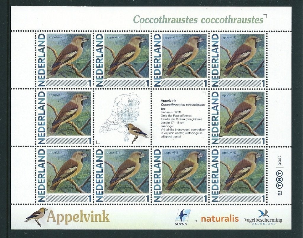 Vel persoonlijke zegels, Vogels Appelvink, postfris, Ophalen of Verzenden, Postfris