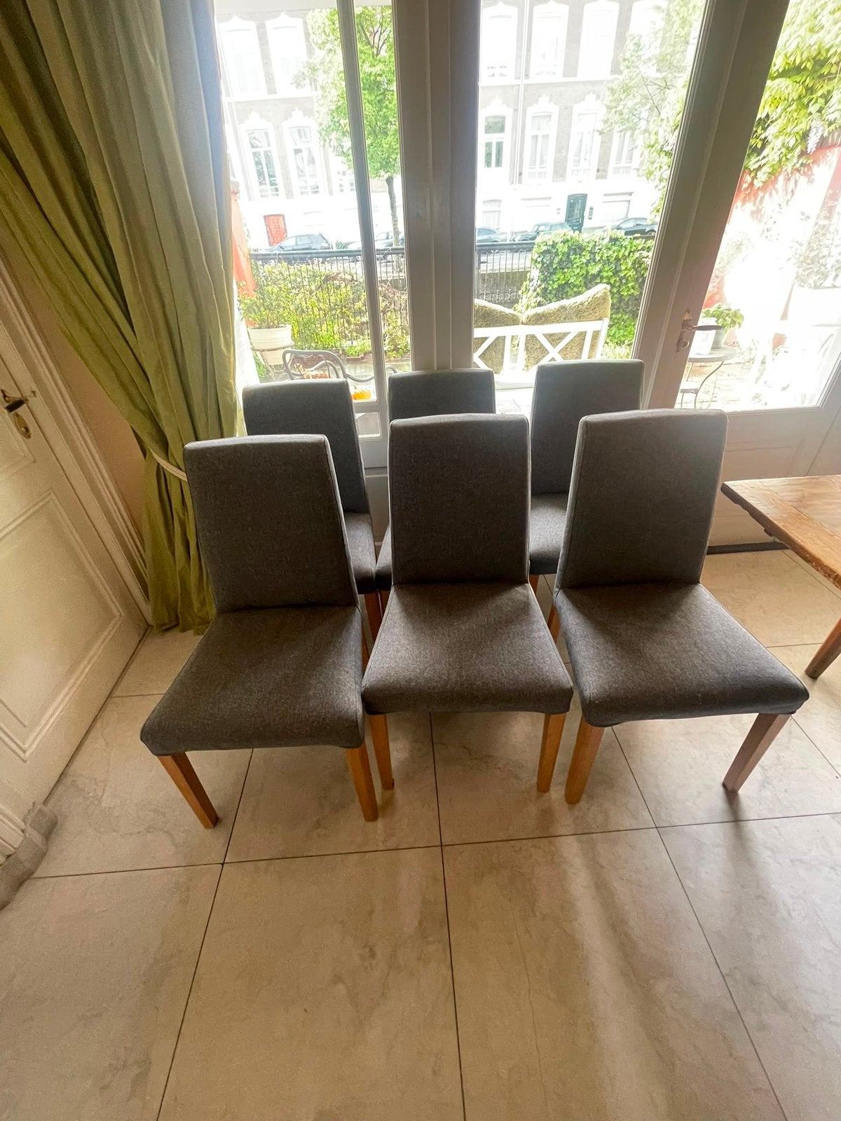 Ikea 6 dining chairs, Huis en Inrichting, Stoelen, Ophalen, Zo goed als nieuw, Grijs