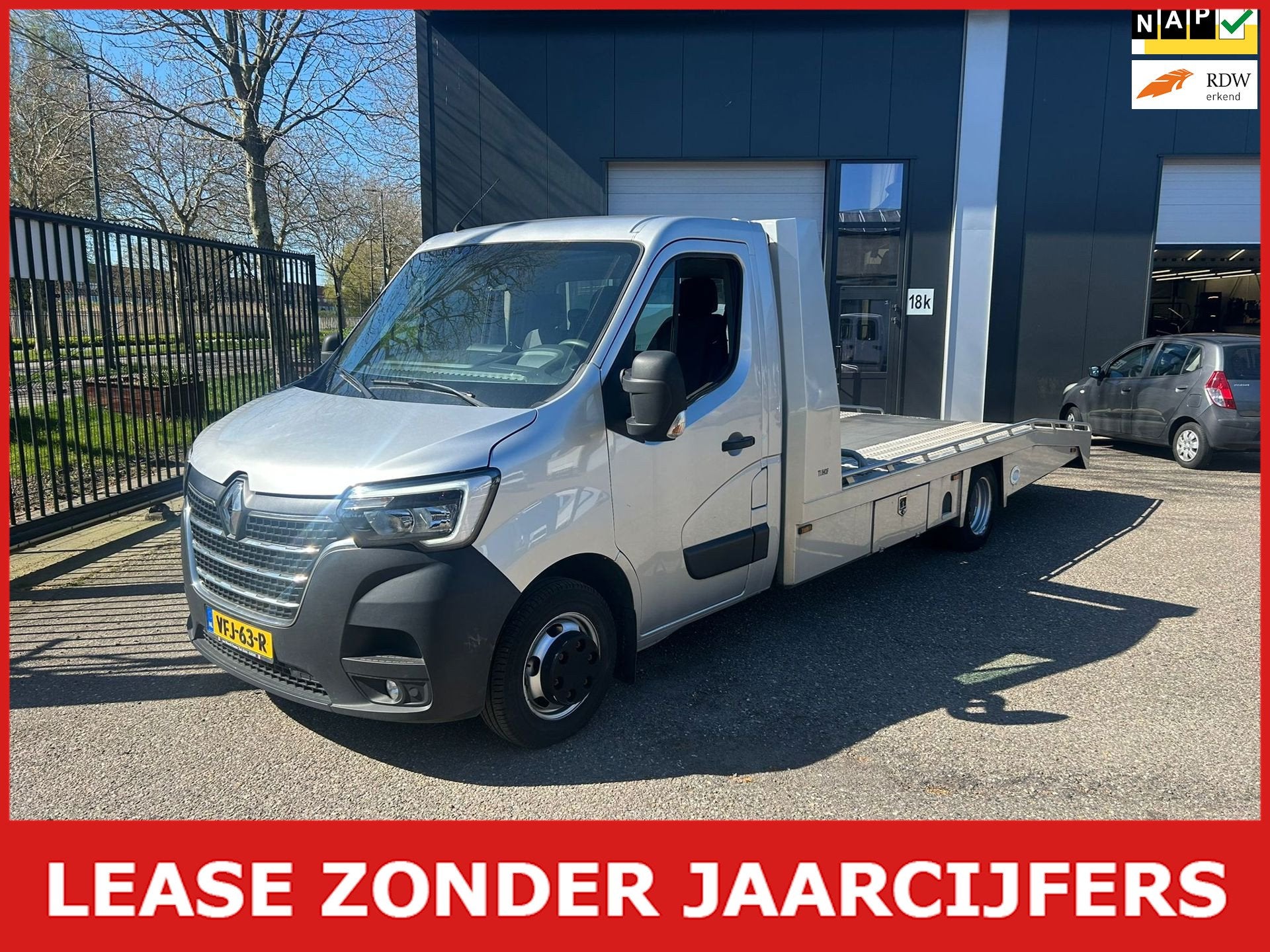 Renault Master T35 2.3 dCi 165 L4 DL tijhof oprijwagen, Verwarmde buitenspiegels, Dealer onderhouden, Gebruikt, Euro 6