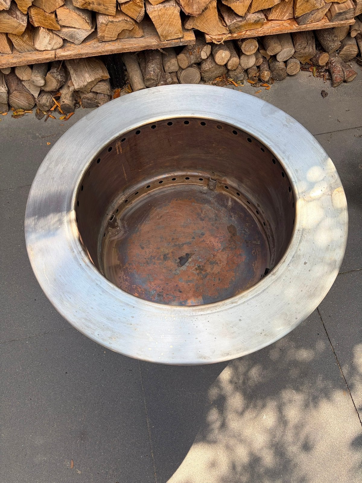 Prachtige smokeless vuurschaal/korf., Tuin en Terras, Ophalen, Zo goed als nieuw