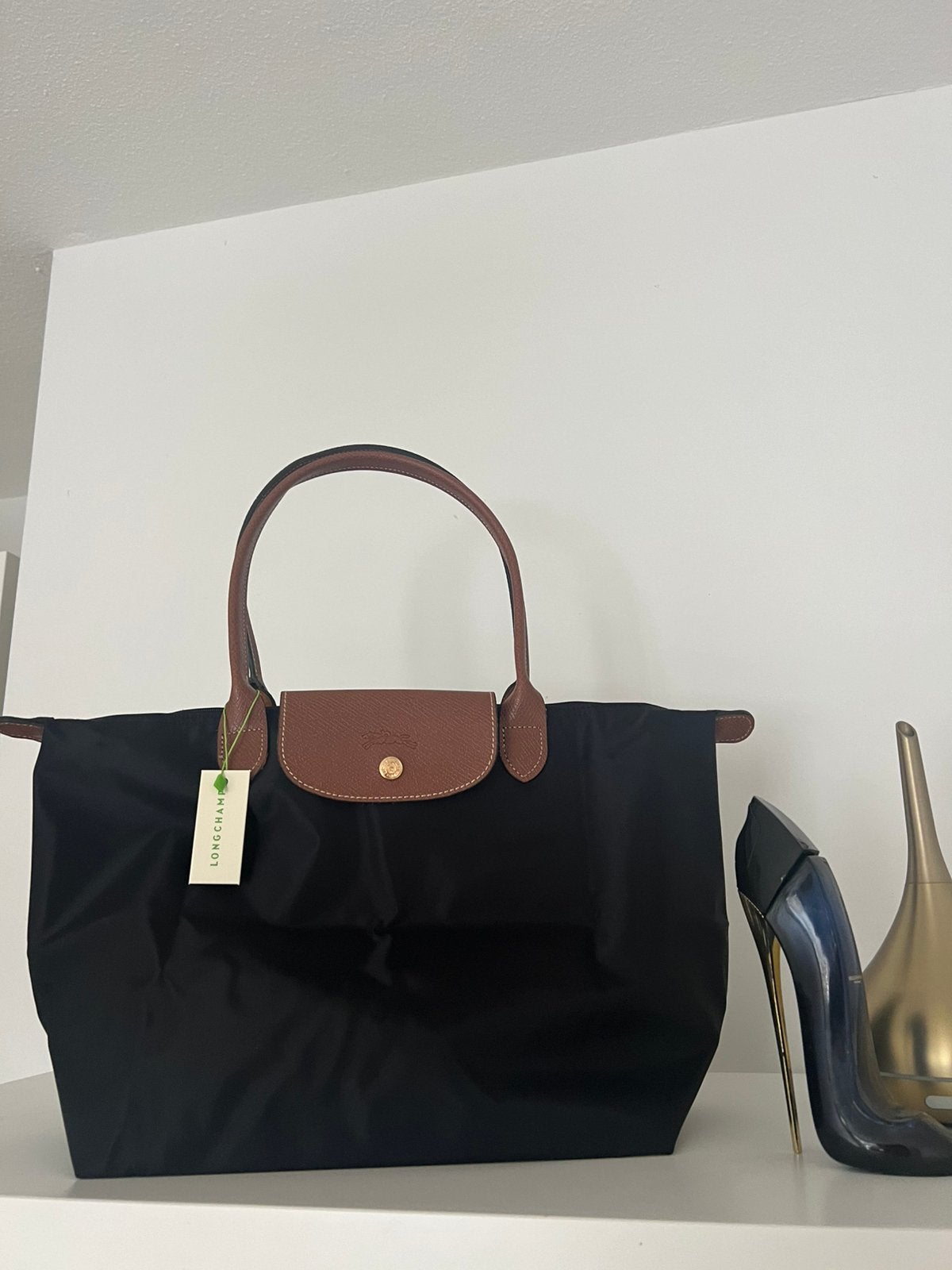 Longchamp le pliage zwart L, Sieraden, Tassen en Uiterlijk, Tassen | Damestassen, -, Zwart, -, Shopper