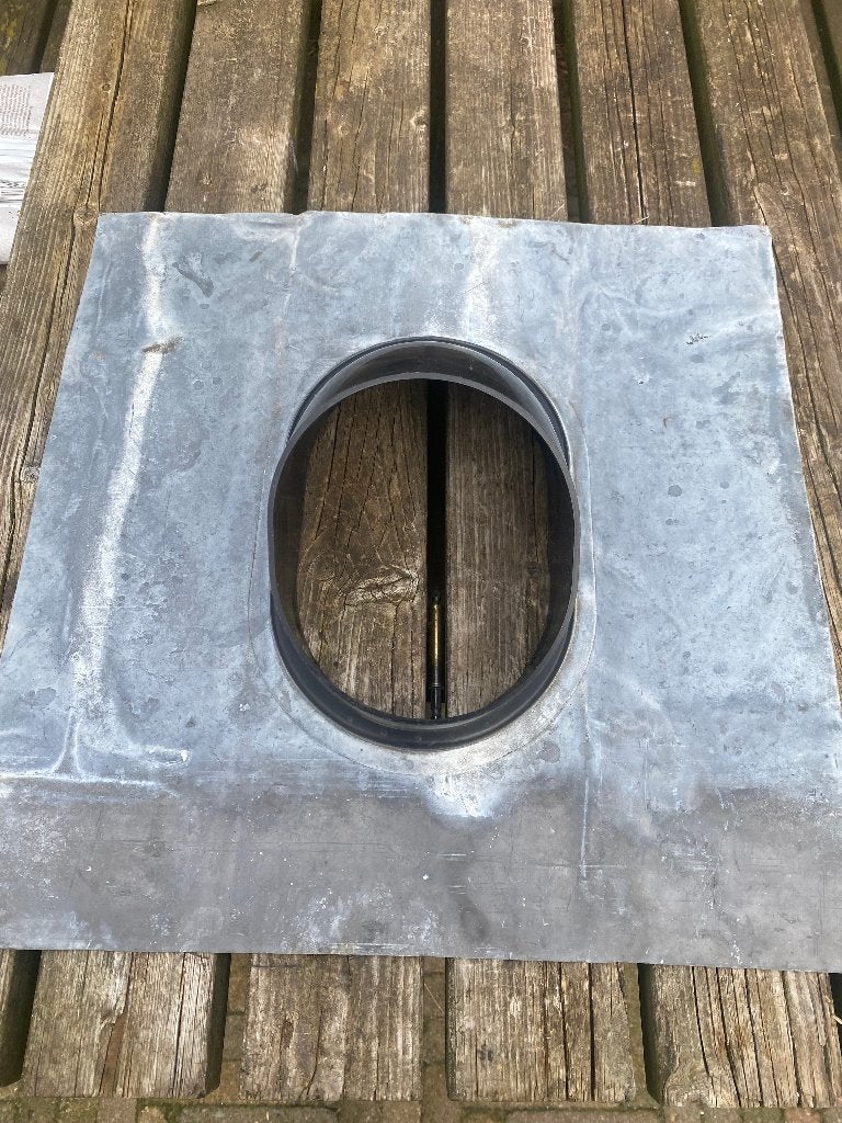 Ubbink dakdoorvoerpan lood Ø131mm grijs, Doe-het-zelf en Verbouw, Ophalen, Overige typen, Nieuw, Minder dan 5 m²
