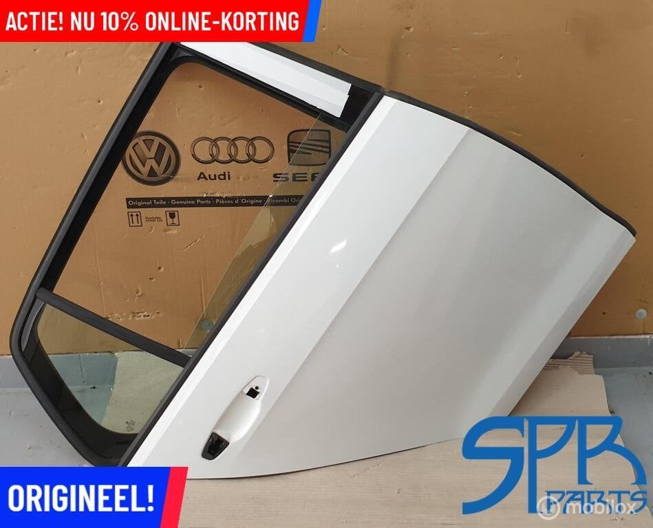 GOLF 7 PURE WHITE Wit RECHTS ACHTER rechtsachter DEUR LC9A, Ophalen of Verzenden, Volkswagen, Volkswagen, Deur