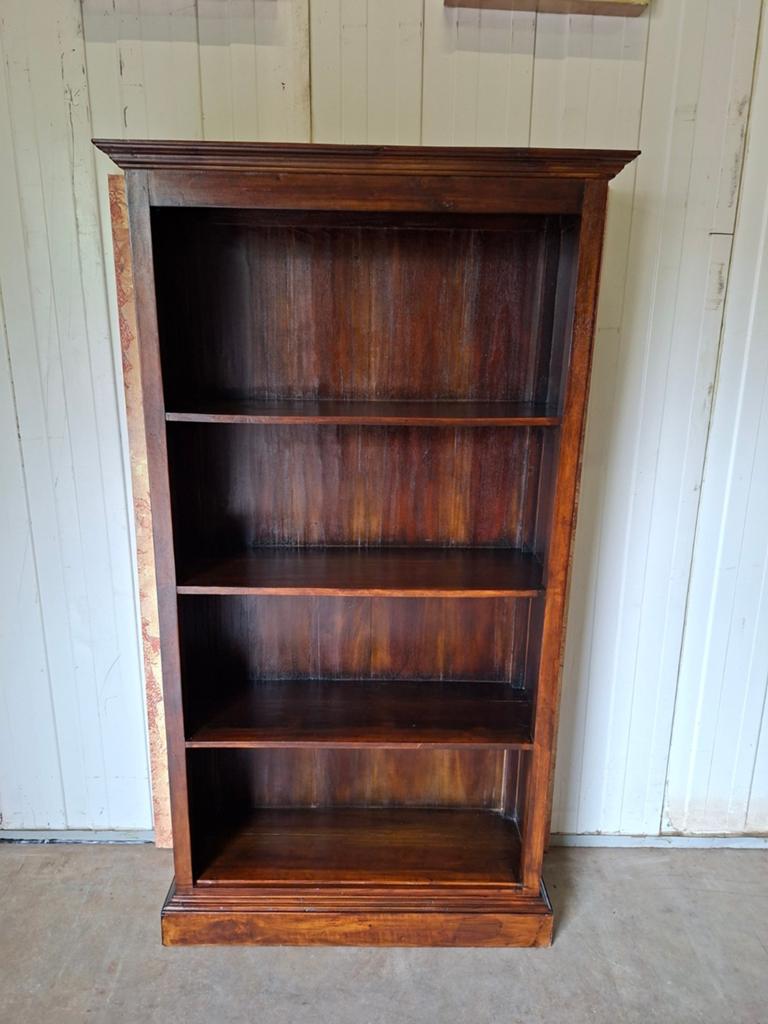 Koloniaal teakhouten boekenkast afm: 98x35cm en 180cm hoog., Ophalen of Verzenden, 25 tot 50 cm, 150 tot 200 cm