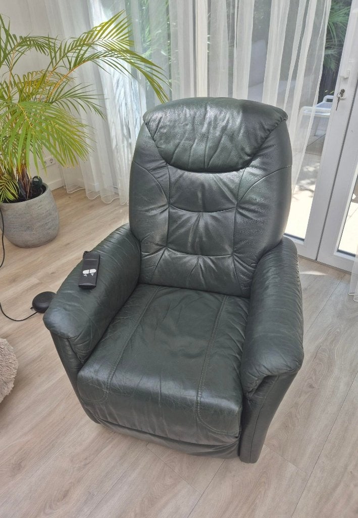 Sta op Stoel -  Relax Fauteuil - Leer, Huis en Inrichting, Fauteuils, Ophalen, Minder dan 75 cm, Leer, 50 tot 75 cm