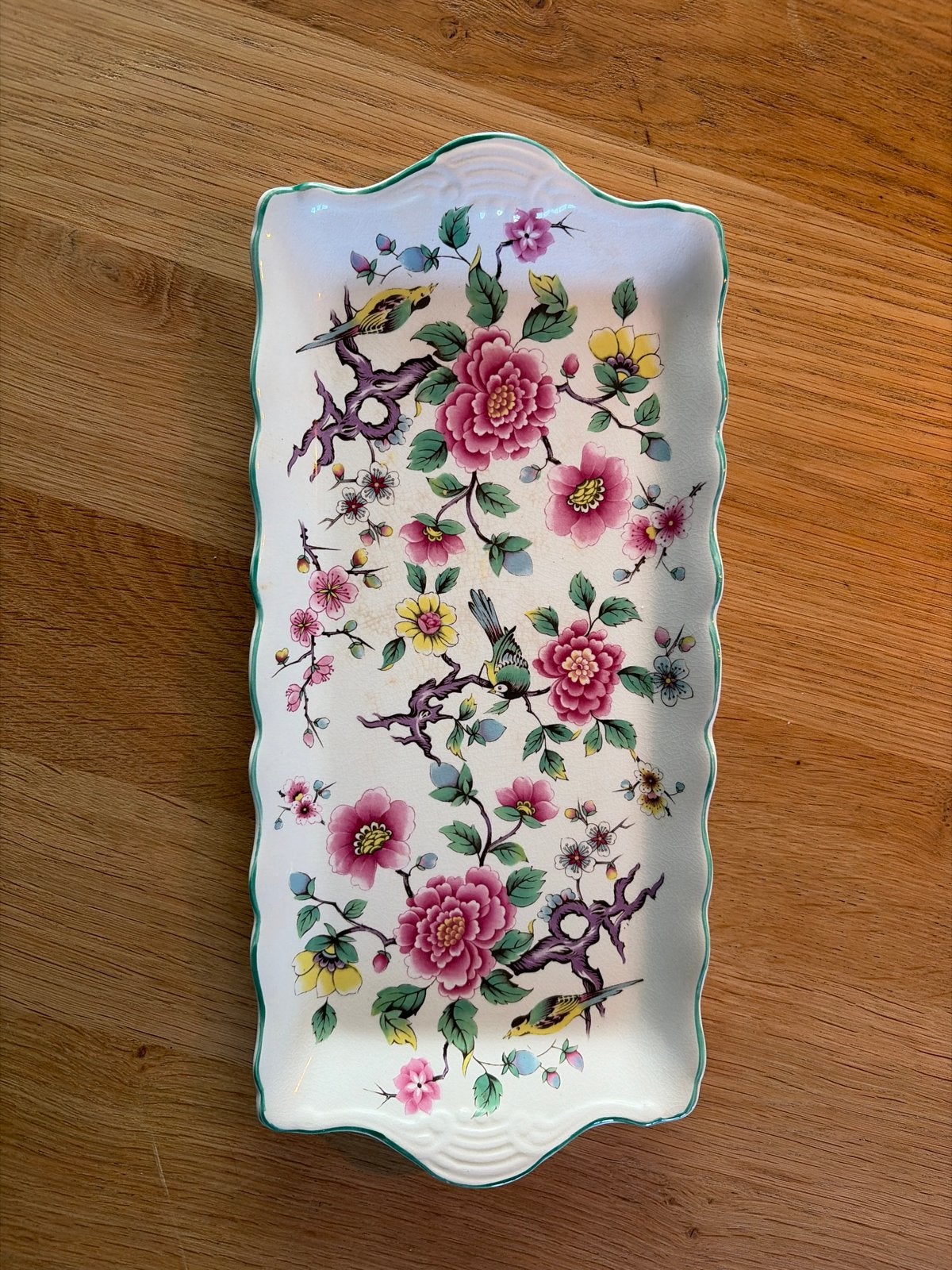 Antieke Old Foley James Kent Ltd. Chinese Rose schaal, Ophalen