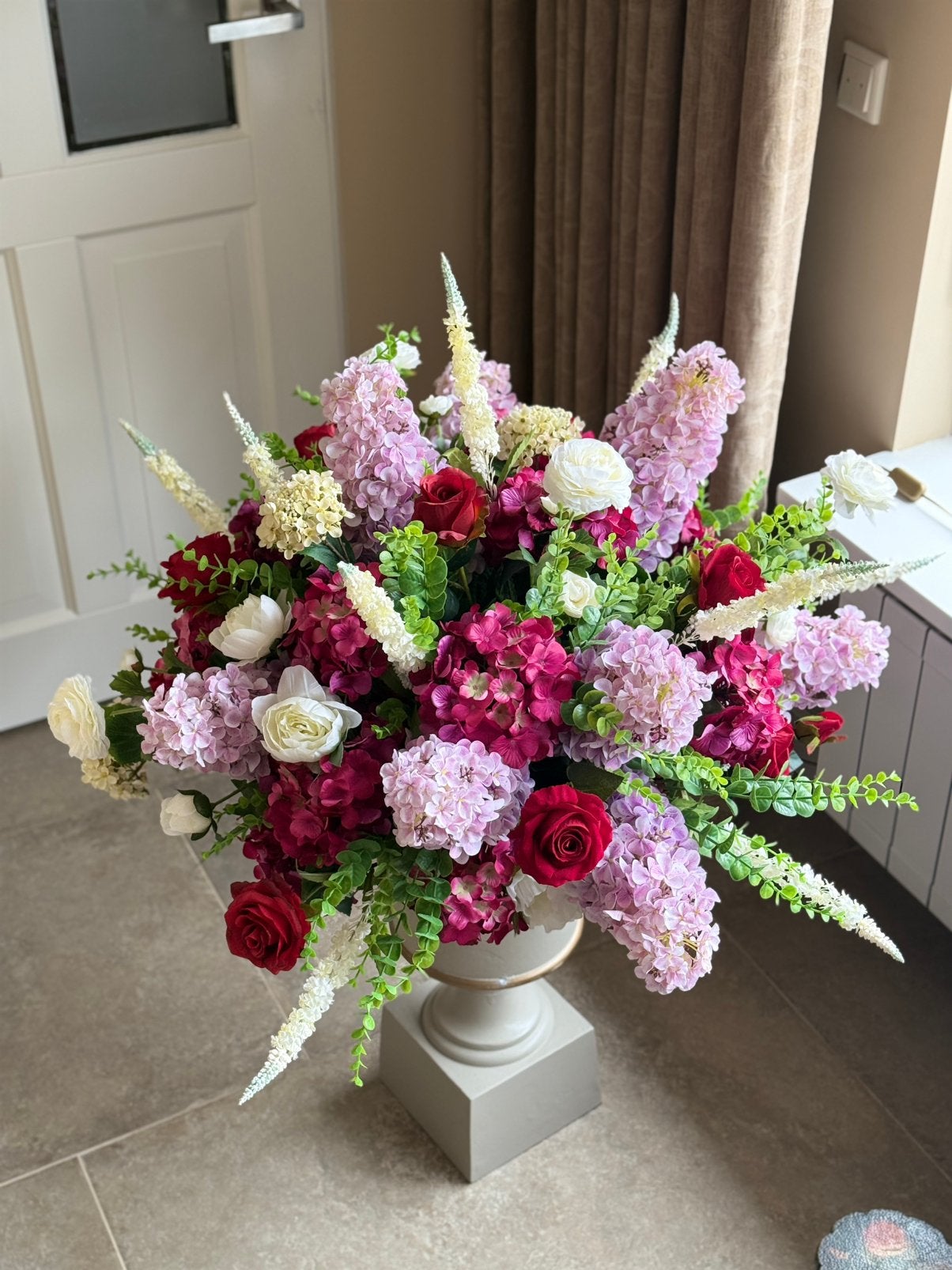Groot zijden silka XXL BLOEMSTUK, Binnen, Silk-ka, Handgemaakt, Fransidzesflowercreations