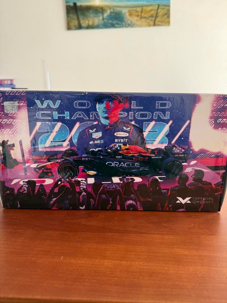 Max Verstappen QATAR GP World Champion 2023 EDITION 1:18, Ophalen of Verzenden, Zo goed als nieuw
