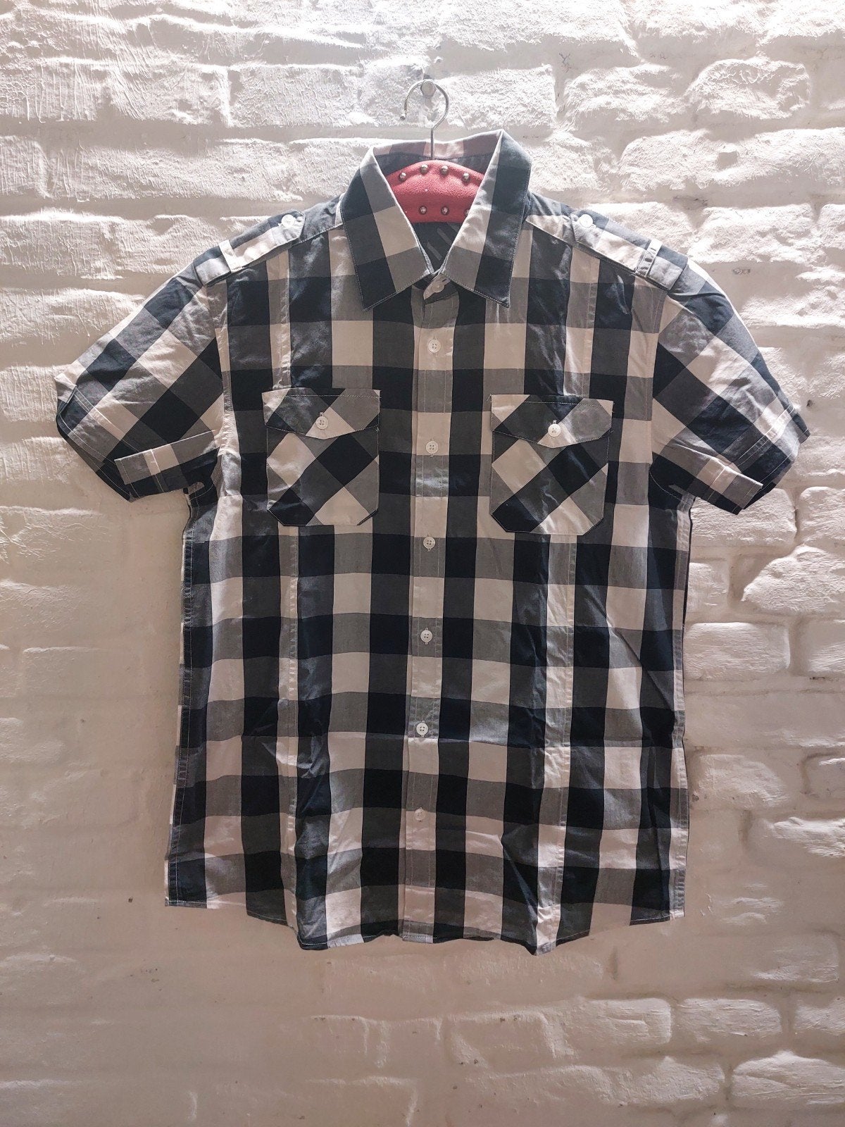Sutherland geruit overhemd - Maat M, Kleding | Heren, Verzenden, Zwart, Halswijdte 39/40 (M), Zo goed als nieuw