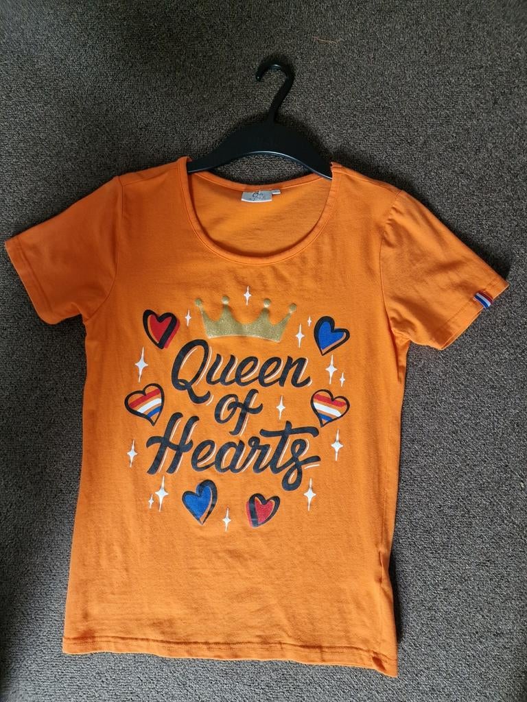 Koningsdag shirt 'Queen of Hearts' maat S, 9th Avenue, Oranje, Ophalen of Verzenden, Zo goed als nieuw