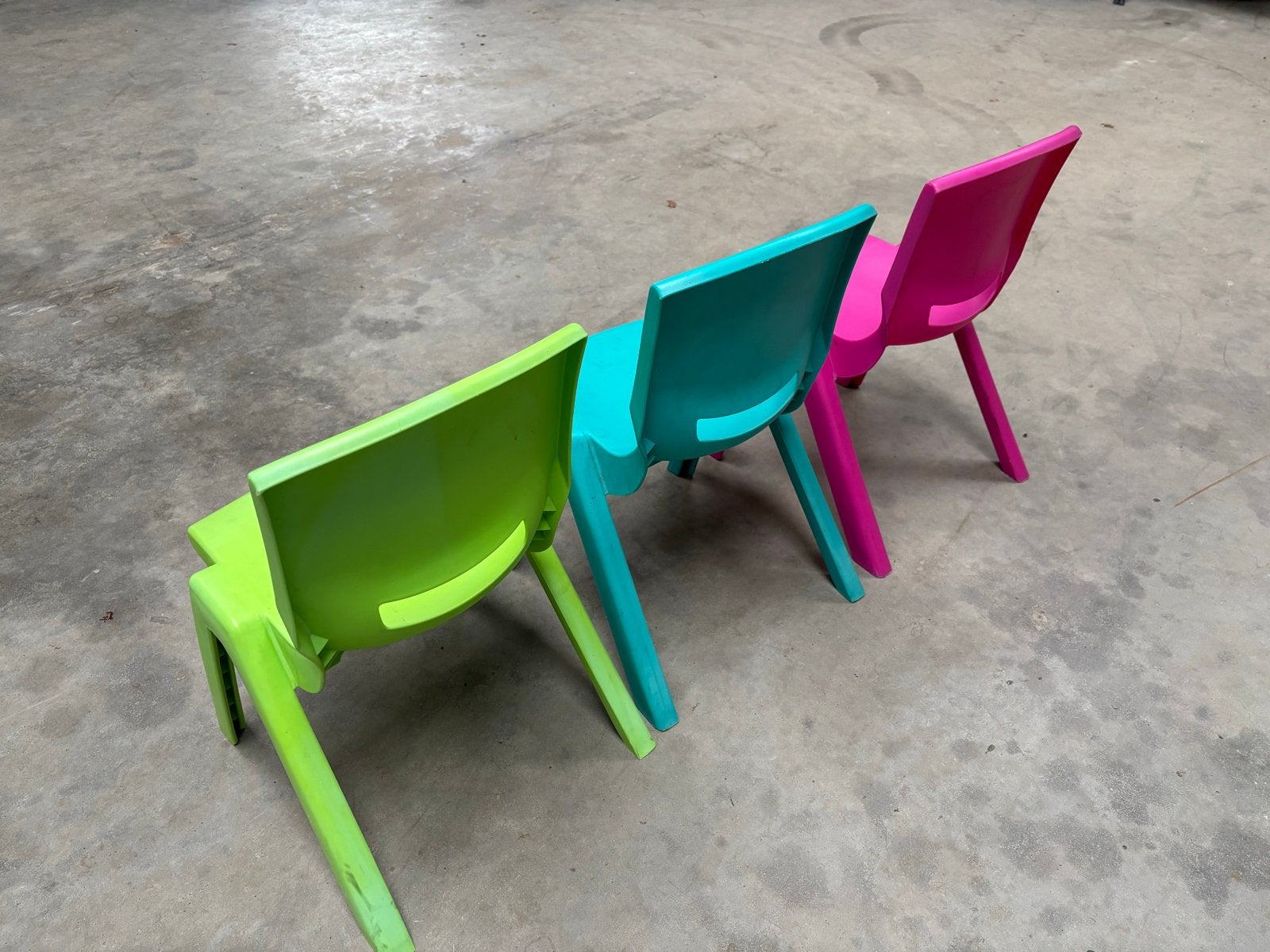 3 Kinderstoeltjes - Roze, Blauw, Groen, Ophalen, Gebruikt, Overige typen