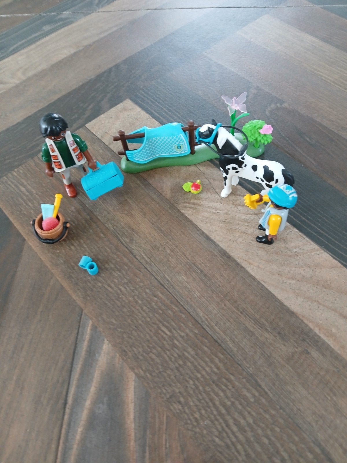 Playmobiel paardenset, Ophalen