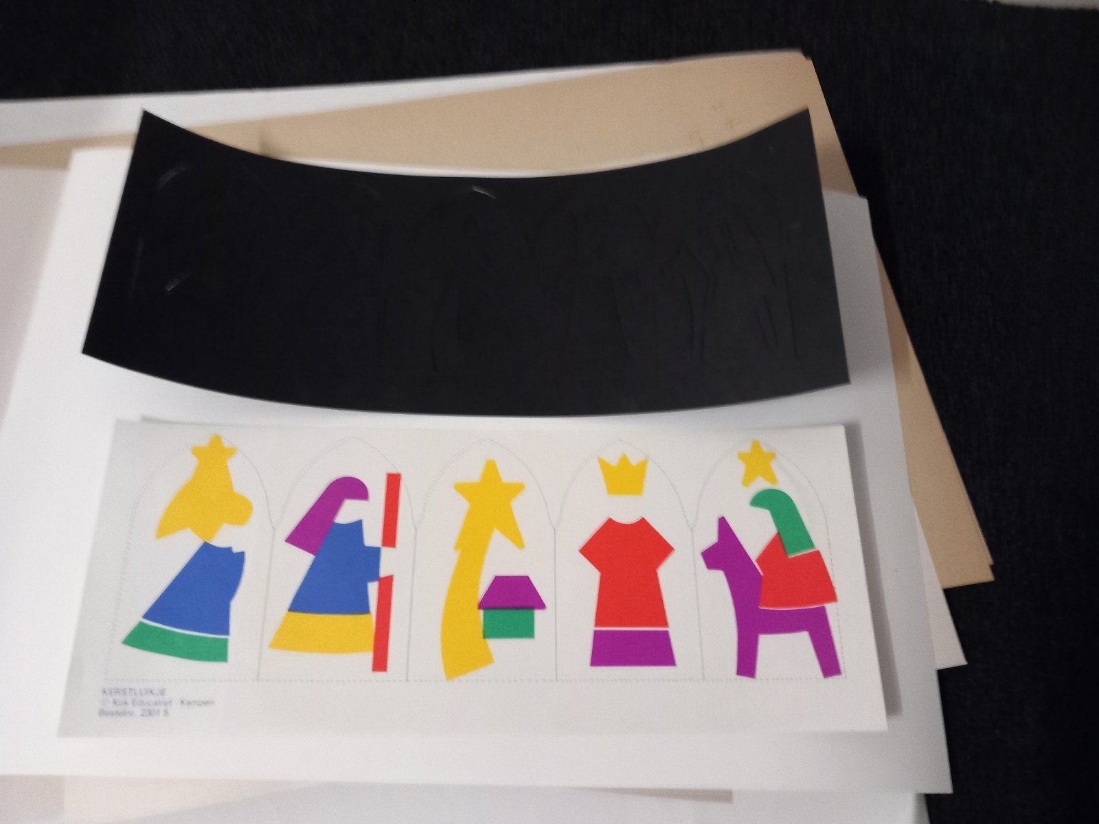 vintage Kerststal raamdecoratie knutselset - Kok Educatief, Diversen, Ophalen of Verzenden, Nieuw