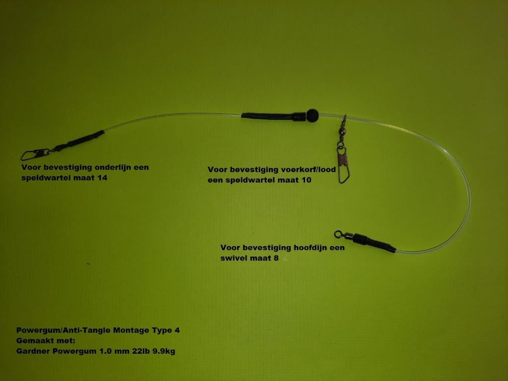 Powergum/feeder Montage type 4 ook Free-Running 5st €16,00, Watersport en Boten, Hengelsport | Witvissen, Info@Powergumsma,nl