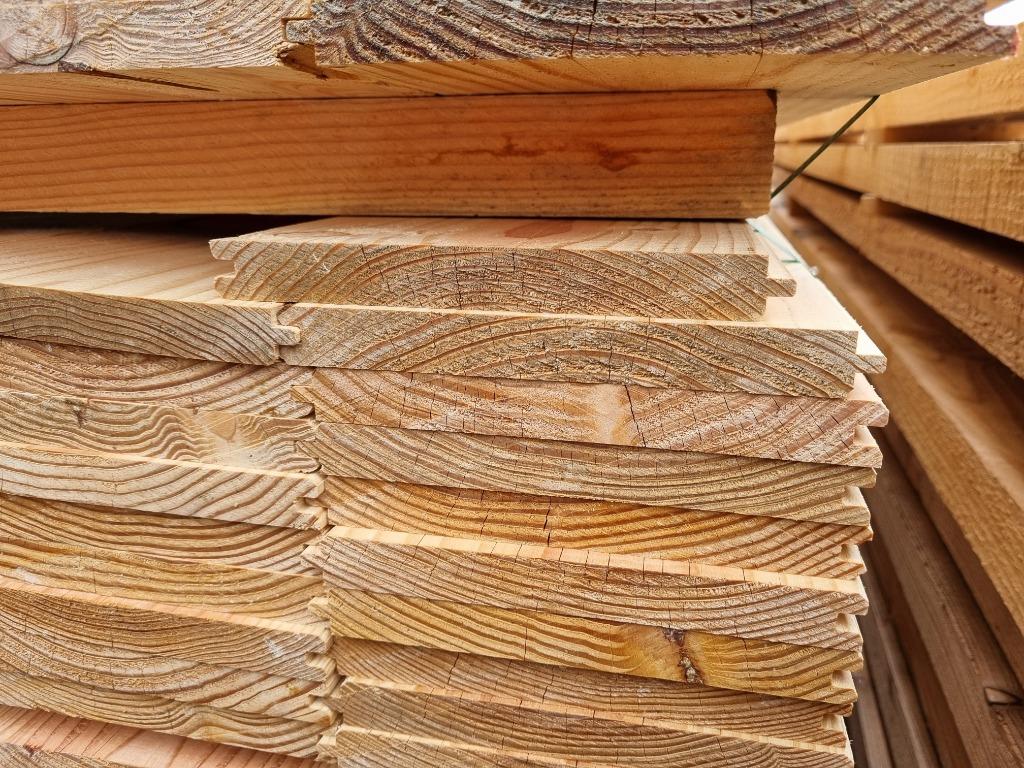 Douglas extra breed dakbeschot €17,50 per m2 incl. BTW!, Doe-het-zelf en Verbouw, Hout en Planken, Ophalen, Minder dan 25 mm, Nieuw