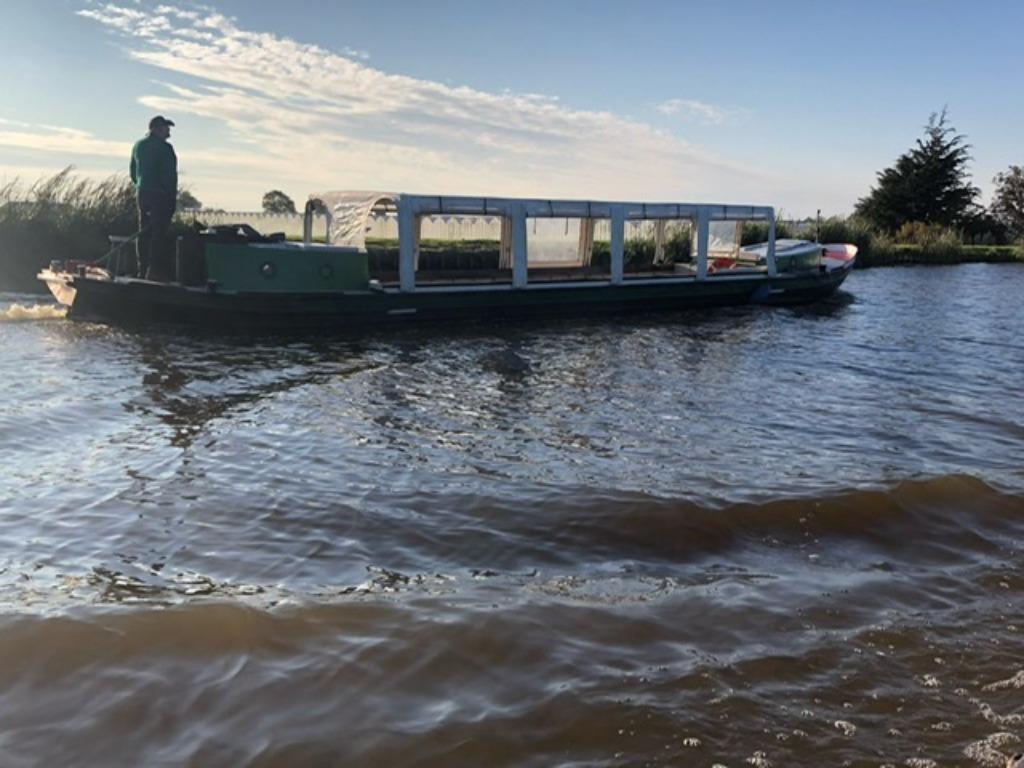 Zeer nette Kagenaar, Rondvaartboot, Praam, Westlander Vlet, Watersport en Boten, Ophalen, Gebruikt, Staal, Diesel