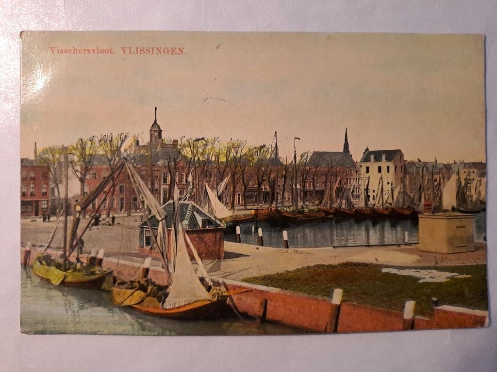 Vlissingen,  visschersboot, gelopen, Ophalen of Verzenden, Zeeland