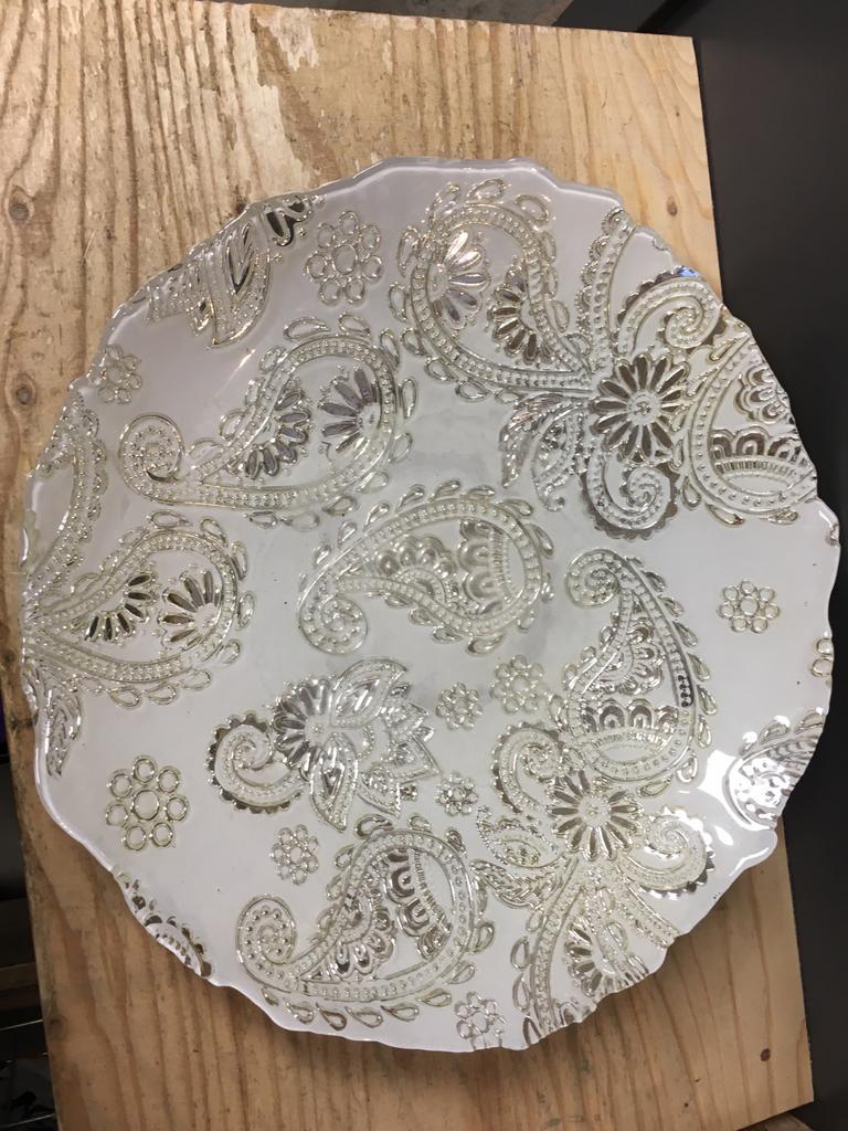 Grote schaal met reliëf voor henna feest, Schaal, Rond, Nieuw, Ophalen of Verzenden