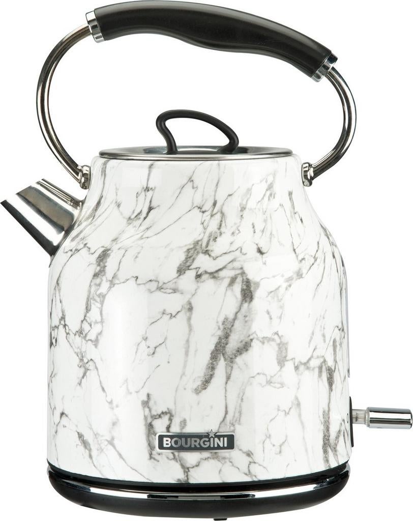 Marble Waterkoker – Marmerprint – 1.7L, 1 tot 2 liter, Ophalen, Zo goed als nieuw, Rvs