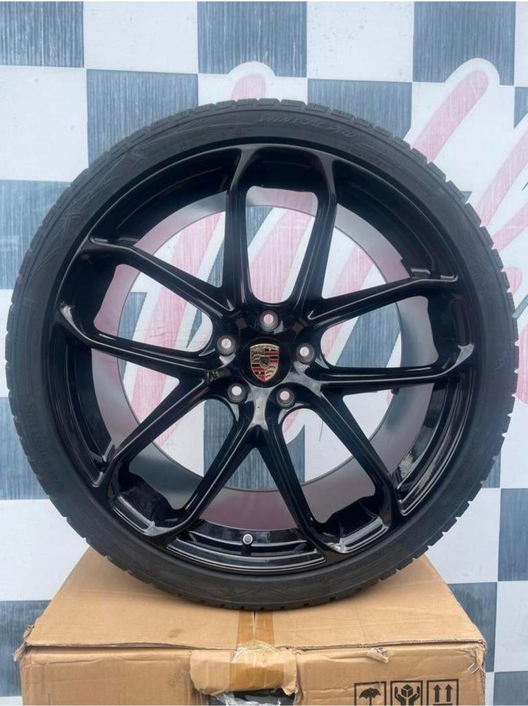 22 inch Porsche Cayenne coupe velgen 5x130 + winterbanden, 285 mm, Banden en Velgen, Nieuw, Overige maten