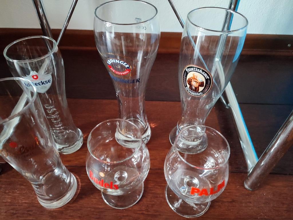 Bierglazen, Ophalen of Verzenden, Zo goed als nieuw, Bierglas