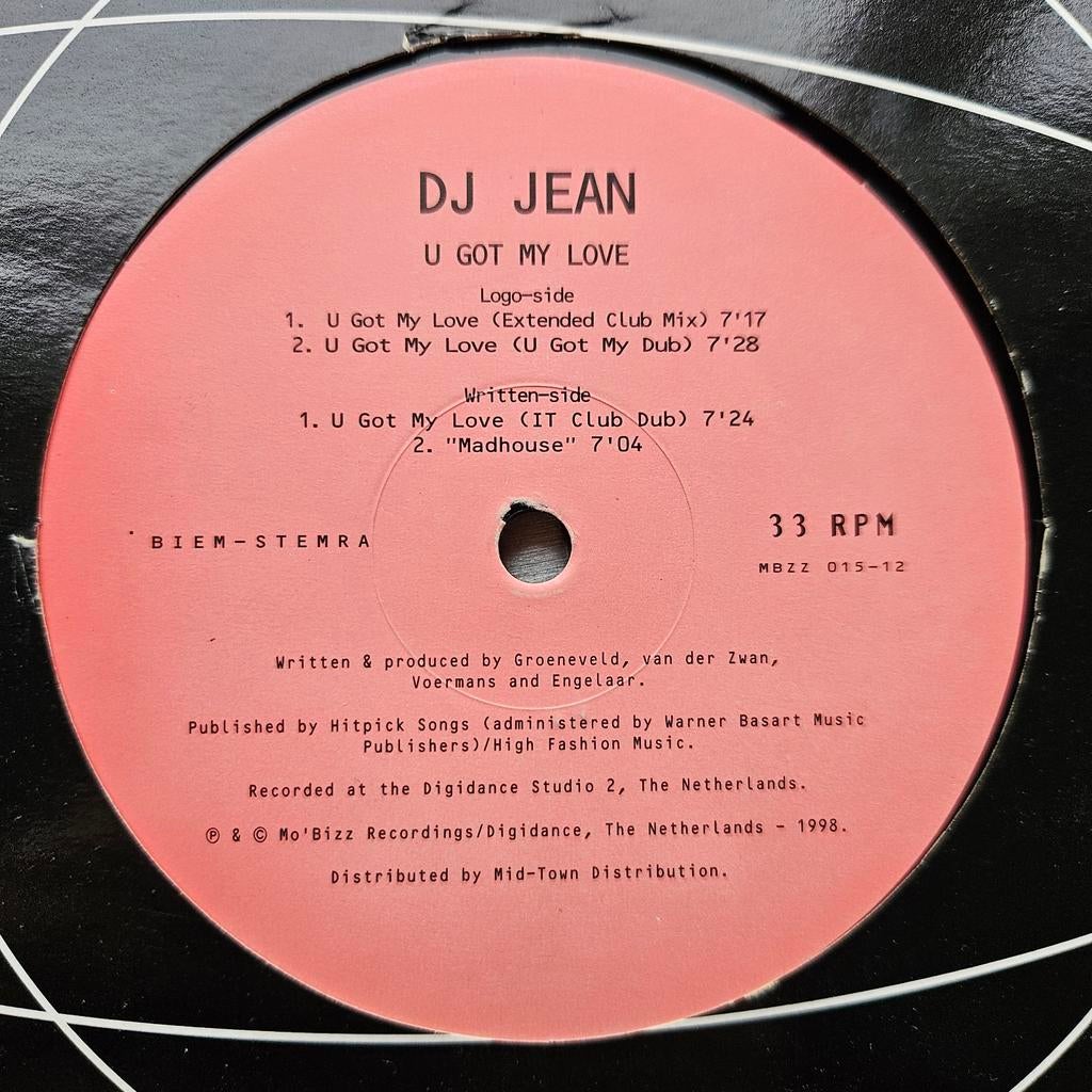 DJ Jean - U Got My Love 12inch Maxisingle House Vinyl, Ophalen of Verzenden, Disco