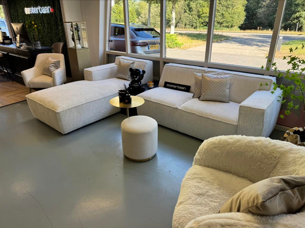 ACTIE - Luxe Vevet Teddy Loungebank Richard 200x290cm NIEUW, Huis en Inrichting, Banken | Bankstellen, 250 tot 300 cm, Info@oosterbaanwonen.nl