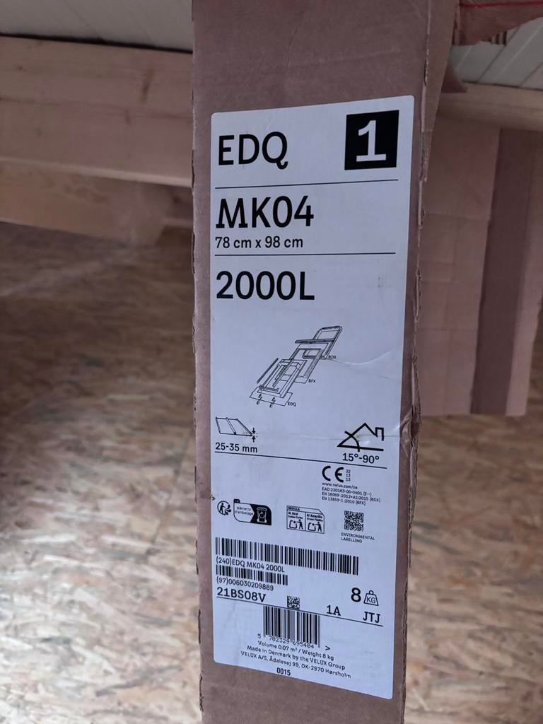 Velux gootstuk EDQ MK04 2000L => 2 stuks IN PRIJS VERLAAGD, Ophalen, Overige materialen, Zwart, Overige typen