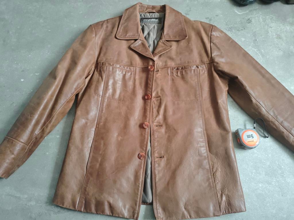 Transmission Bruine Leren Jas - Maat XXL, Bruin, Transmission, Maat 46/48 (XL) of groter, Ophalen of Verzenden