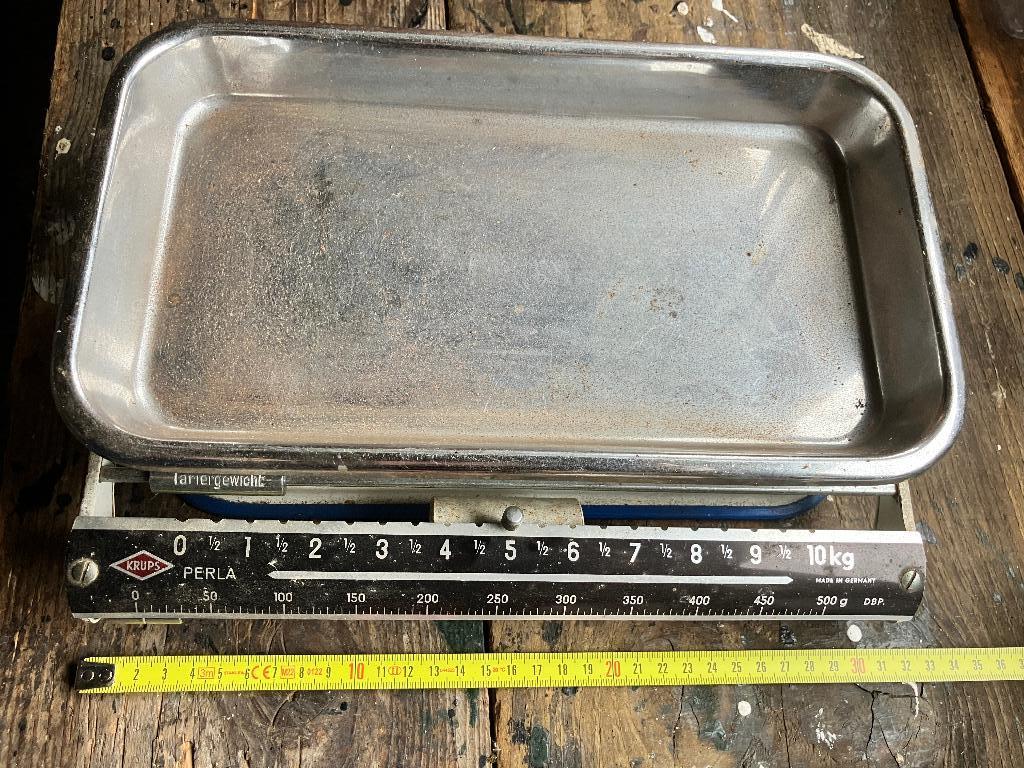 Ouderwetse weegschaal, Witgoed en Apparatuur, Weegschalen, Keukenweegschaal, Ophalen of Verzenden, Gebruikt, Minder dan 10 kg