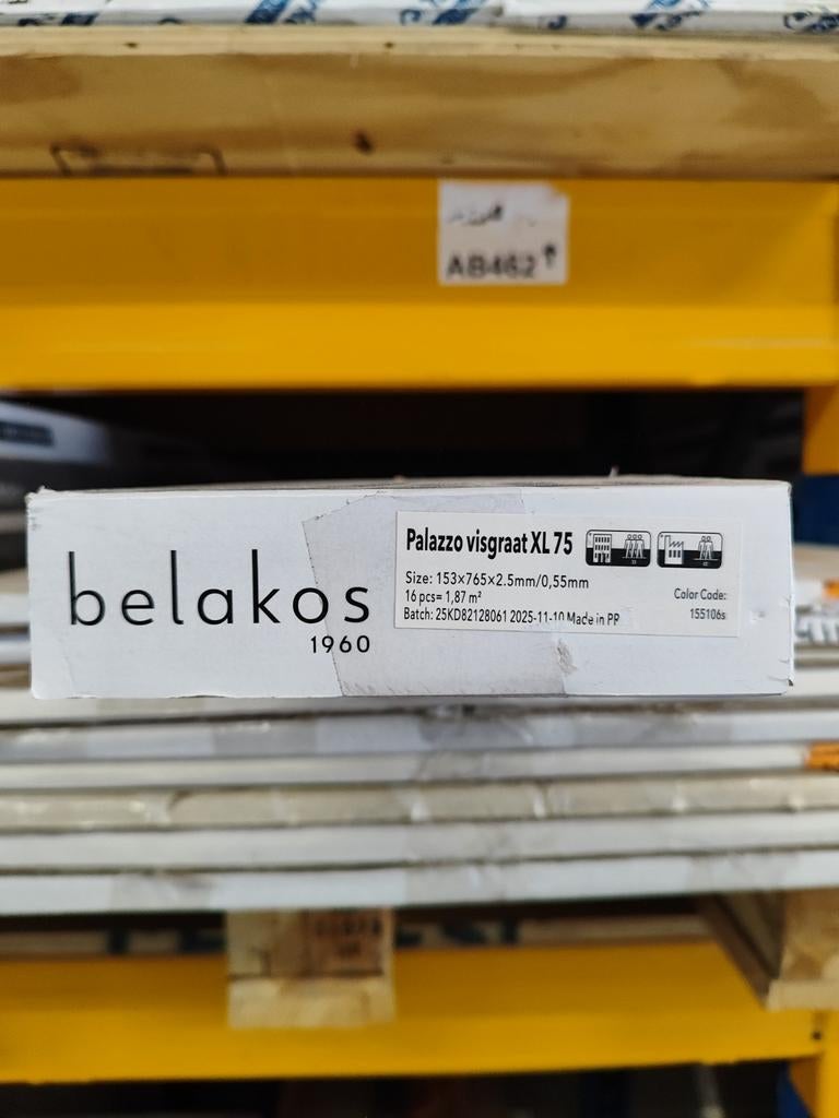 Belakos palazzo xl75 visgraat 1.87m2, Ophalen of Verzenden, Nieuw, Minder dan 10 m², Overige typen