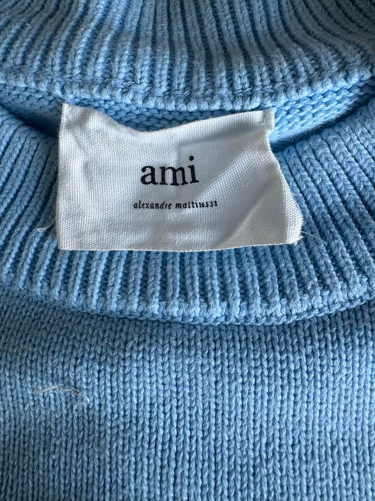 Ami trui met logo - Lichtblauw, Ophalen of Verzenden, Gedragen, Maat 48/50 (M), Blauw