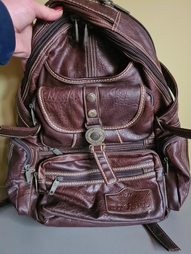 Vintage Diesel leren rugtas, Ophalen of Verzenden