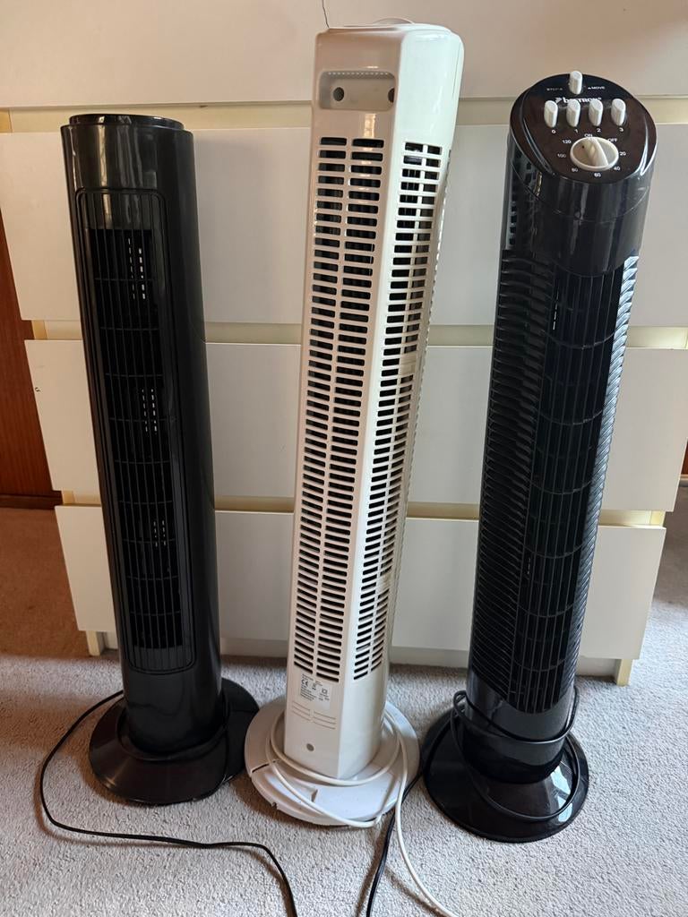 3 x Ventilatoren - Torenmodellen, Ophalen, Gebruikt, Minder dan 60 m³, Ventileren