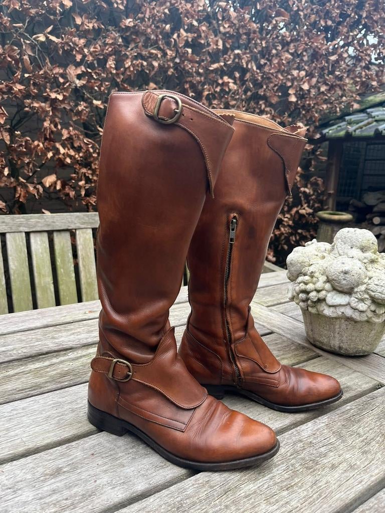 Officine creative leren horse laars maat 36, Kleding | Dames, Schoenen, Ophalen of Verzenden, Gedragen, Bruin, Hoge laarzen
