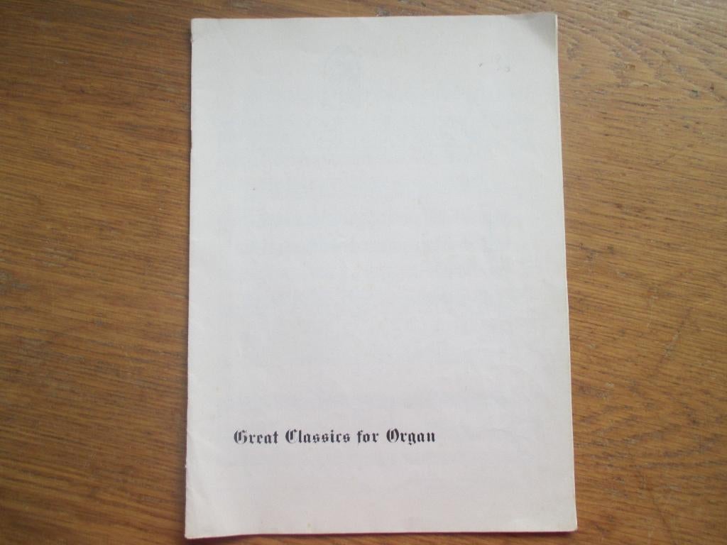 GREAT CLASSIC FOR ORGAN, Ophalen of Verzenden, Gebruikt, Thema, Religie en Gospel
