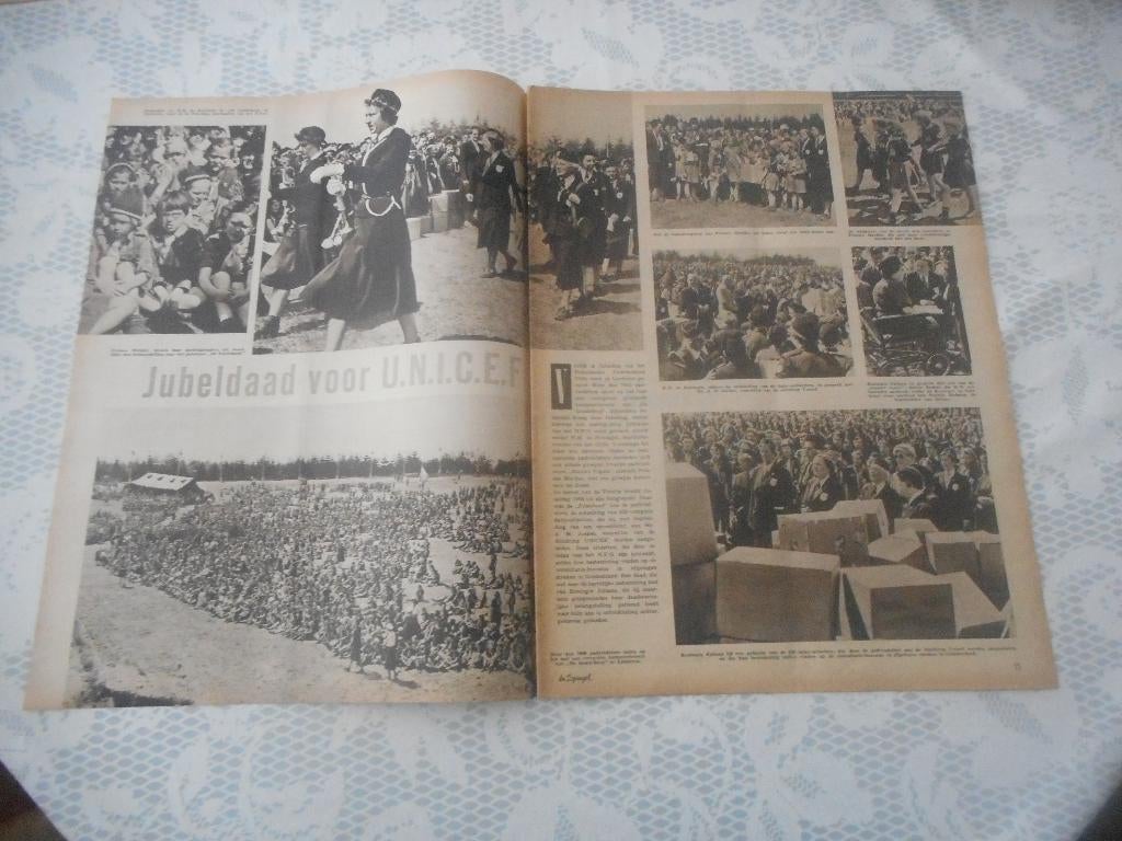 Lunteren. Jubeldag Nederlandse Padvindsters Gilde. 1956., Ophalen of Verzenden, 1940 tot 1960, Nederland, Knipsel(s)