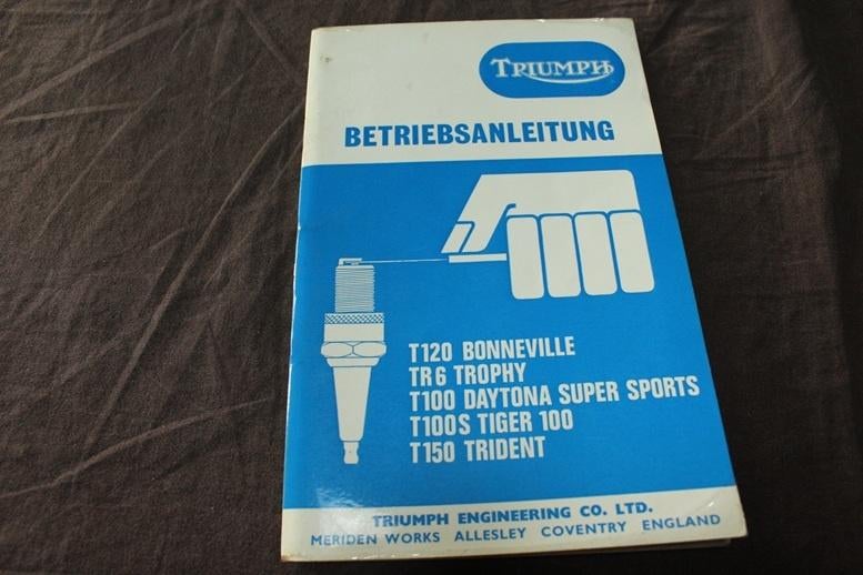 Triumph T120 TR6 T100 T150 1970 motorrad betriebsanleitung, Motoren, Ophalen of Verzenden, Triumph