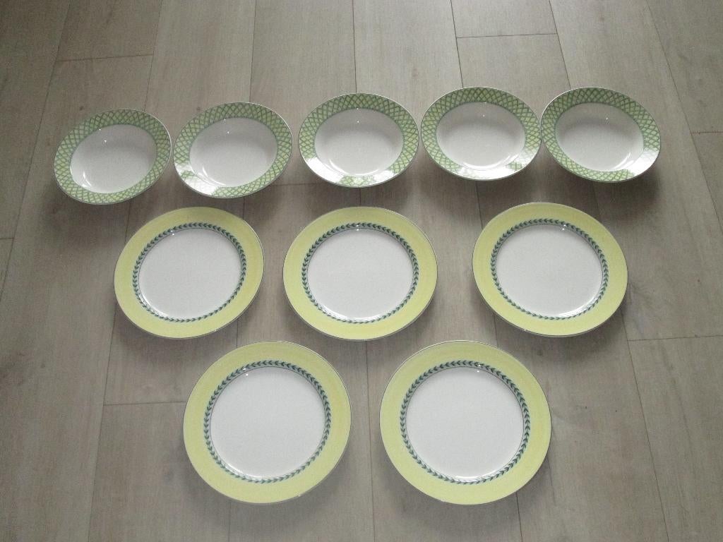 10 borden Villeroy & Boch Luxembourg Easy 0145, Ophalen of Verzenden, Zo goed als nieuw, Bord(en), Wedgwood