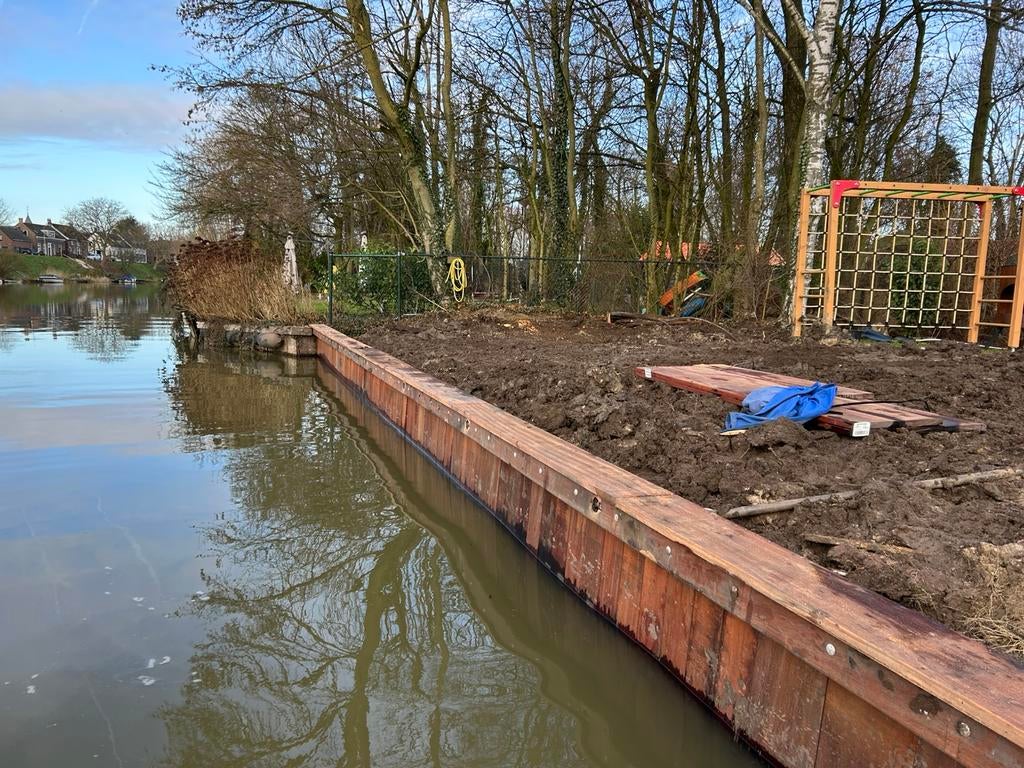 Damwand Beschoeiing waterwerk, Tuin en Terras, Ophalen, Zo goed als nieuw, Hout