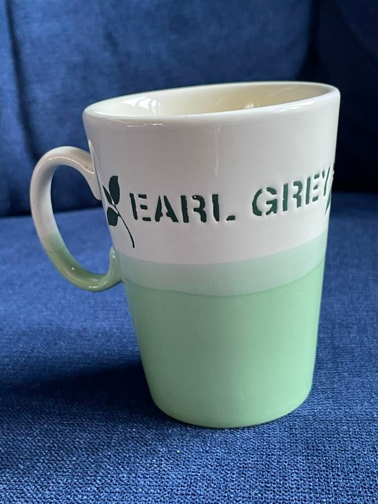 Just Mugs England mok.Earl Grey. Gaaf. Mooi gekleurd glazuur, Keramiek, Ophalen of Verzenden, Zo goed als nieuw, Overige stijlen