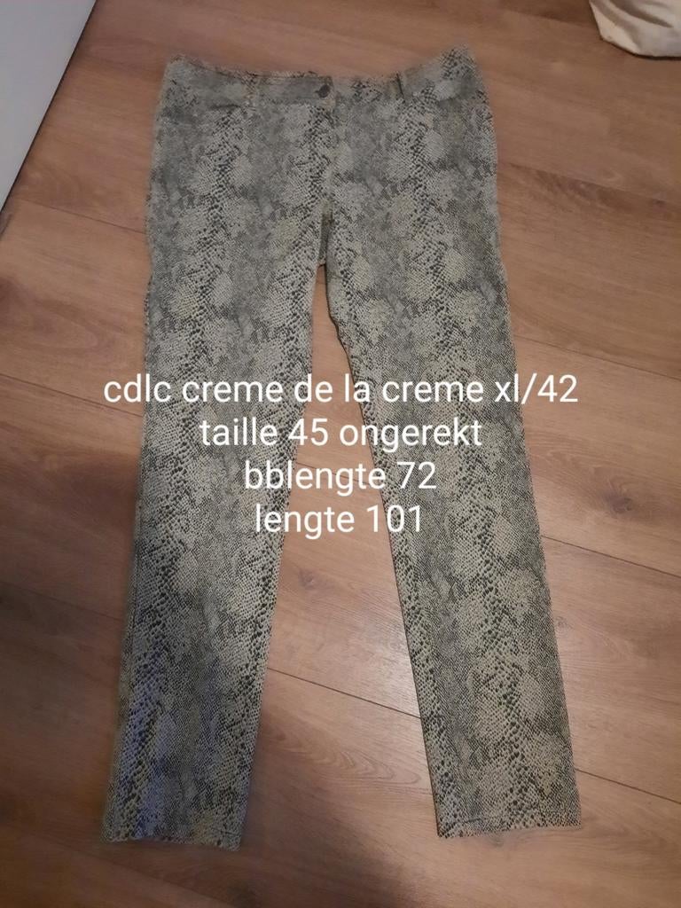 Cdlc creme de la creme stretch broek xl/42 slangenprint, Kleding | Dames, Maat 46/48 (XL) of groter, Ophalen of Verzenden, Zo goed als nieuw