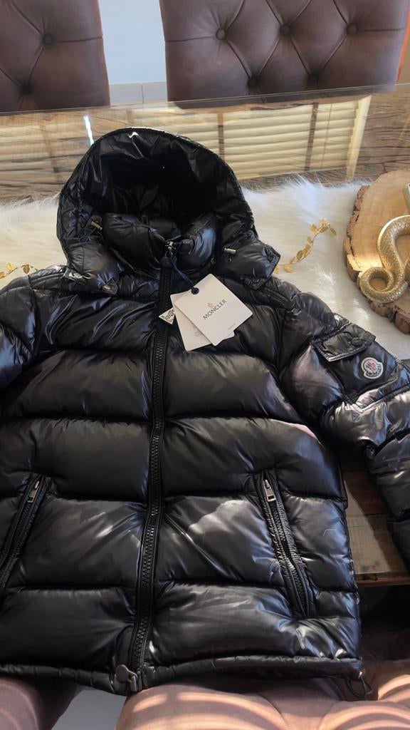 Moncler Maya Jas Maat M, Ophalen of Verzenden, Gedragen, Maat 48/50 (M), Zwart