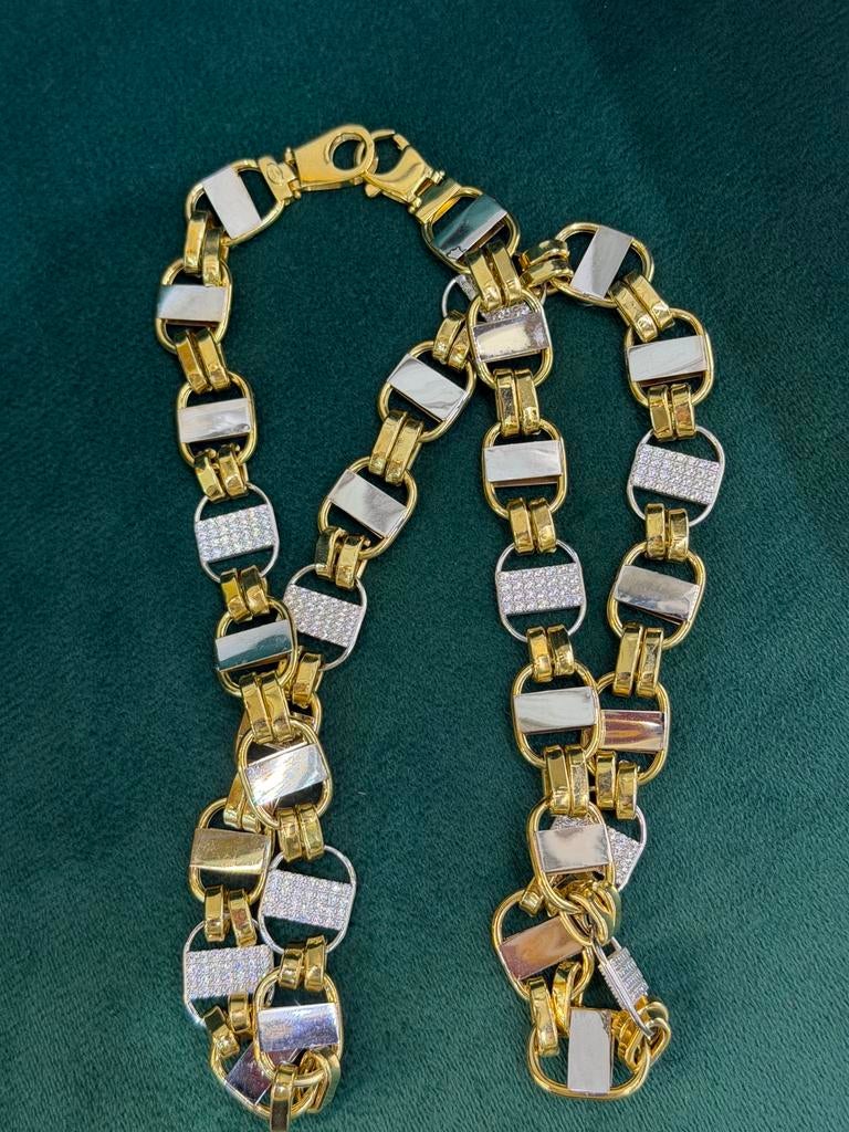 18KT Goud - 79.93 Gram - Ketting - PLATTE MAGNUM, Ophalen, Nieuw, Goud